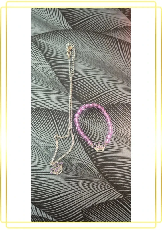 Collier et bracelet couronne 👑